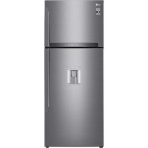 Réfrigérateur congélateur haut LG GTF7043PS - 438L (321+117) - Froid ventilé A++ - L70m x H178cm - Inox