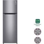 Réfrigérateur congélateur haut LG GT5525PS - 254L (198+56) - Froid ventilé - A++ - L 55,6cm x H 166,5cm - Silver - Fabrique glaçe