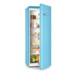 Réfrigérateur Klarstein Irene XL  - grand volume : 242 Litres - 5 clayettes en verre incassable - Classe A+ - design rétro bleu