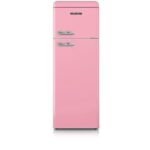 Réfrigérateur SCHNEIDER SDD208VP  deux portes Vintage 208 litres (168 litres + 40 litres) - coloris rose - A+