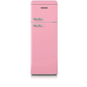 Réfrigérateur SCHNEIDER SDD208VP  deux portes Vintage 208 litres (168 litres + 40 litres) - coloris rose - A+