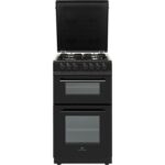 Cuisinière 50×60 Double fours électrique – 4 feux noirc  CONTINENTAL EDISON