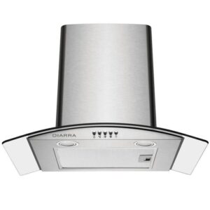 Hotte aspirante 60cm >550m3/h -56db -éclairage LED -3 Vitesses -Extra & Recyclage -Inox -Hotte Décorative Cuisine Murale