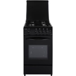 Cuisinière gaz – Noir – 50×50 – Eclairage – Grill électrique