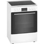 Cuisinière électrique 66l 4 feux blanc – hkr39i120  Bosch